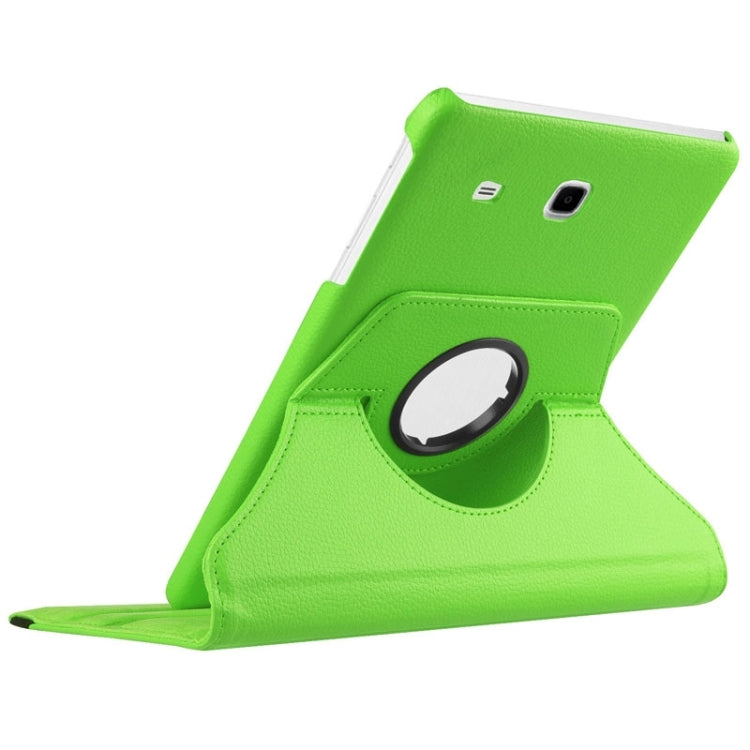 Litchi Texture Horizontal Flip Solid Color Leather Case with 360 Degrees Rotation Holder for Galaxy Tab E 9.6 / T560 / T561(Green) - Other Galaxy Tab PC by buy2fix | Online Shopping UK | buy2fix