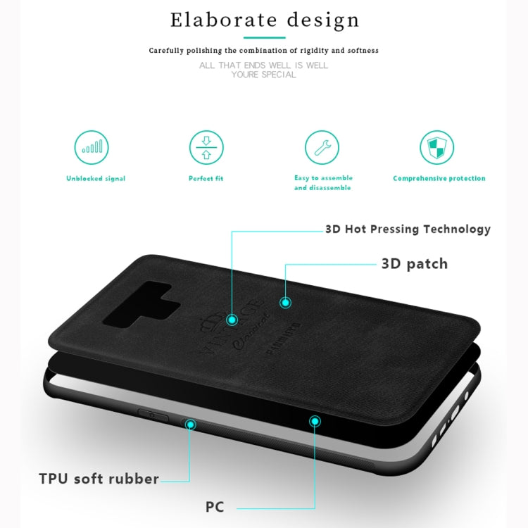 PINWUYO Shockproof Waterproof Full Coverage PC + TPU + Skin Protective Case for Galaxy Note 9 (Black) - Galaxy Phone Cases by PINWUYO | Online Shopping UK | buy2fix