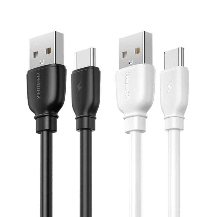 REMAX RC-138a 2.4A USB to USB-C / Type-C Suji Pro Fast Charging Data Cable, Cable Length: 1m (Black) - USB-C & Type-C Cable by REMAX | Online Shopping UK | buy2fix