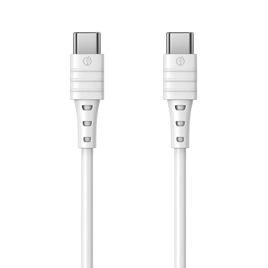 REMAX RC-068 PD 65W Type-C / USB-C to Type-C / USB-C High Elastic TPE Fast Charging Data Cable, Length: 1m (White) - USB-C & Type-C Cable by REMAX | Online Shopping UK | buy2fix