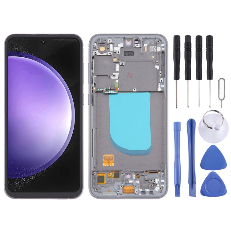 For Samsung Galaxy S23 FE SM-S711B 6.43 inch OLED LCD Screen Digitizer Full Assembly with Frame (Black) - Galaxy S Series Parts by buy2fix | Online Shopping UK | buy2fix