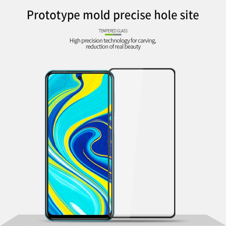 For Xiaomi Redmi Note 9S/Note 9 Pro MOFI 9H 3D Explosion-proof Curved Screen Tempered Glass Film(Black) -  by MOFI | Online Shopping UK | buy2fix