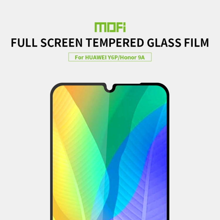 For Huawei Y6P / Honor9A MOFI 9H 2.5D Full Screen Tempered Glass Film(Black) - Huawei Tempered Glass by MOFI | Online Shopping UK | buy2fix