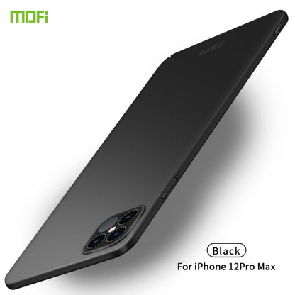 For iPhone 12 Pro Max MOFI Frosted PC Ultra-thin Hard Case(Black) - iPhone 12 Pro Max Cases by MOFI | Online Shopping UK | buy2fix