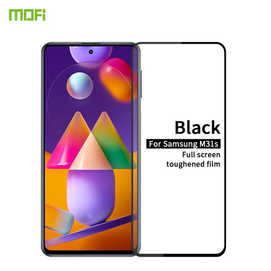 For Samsung Galaxy M31S MOFI 9H 2.5D Full Screen Tempered Glass Film(Black) - Galaxy Tempered Glass by MOFI | Online Shopping UK | buy2fix