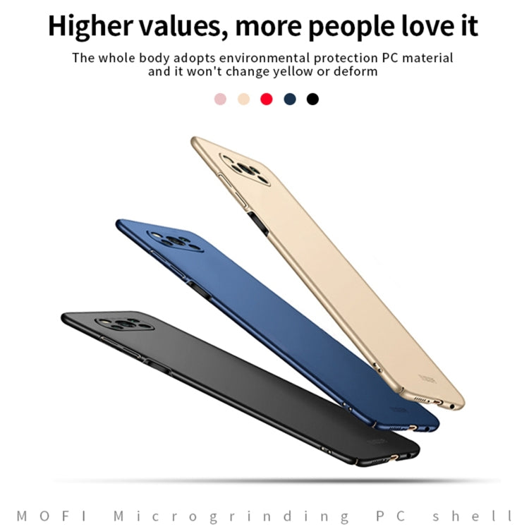 For Xiaomi POCO X3/X3 NFC MOFI Frosted PC Ultra-thin Hard Case(Blue) - Xiaomi Cases by MOFI | Online Shopping UK | buy2fix