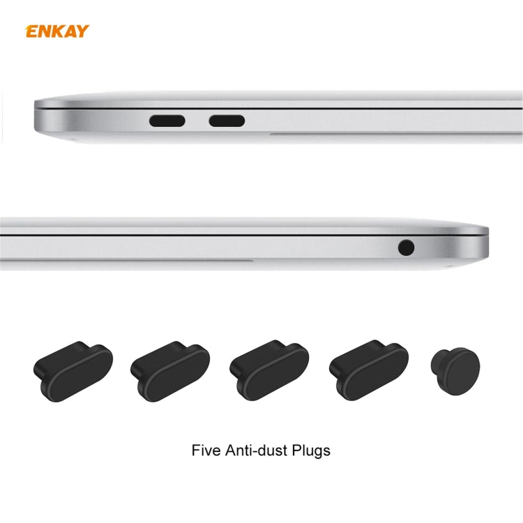 ENKAY 3 in 1 Matte Laptop Protective Case + EU Version TPU Keyboard Film + Anti-dust Plugs Set for MacBook Air 13.3 inch A1932 (2018)(Light Blue) - MacBook Air Cases by ENKAY | Online Shopping UK | buy2fix