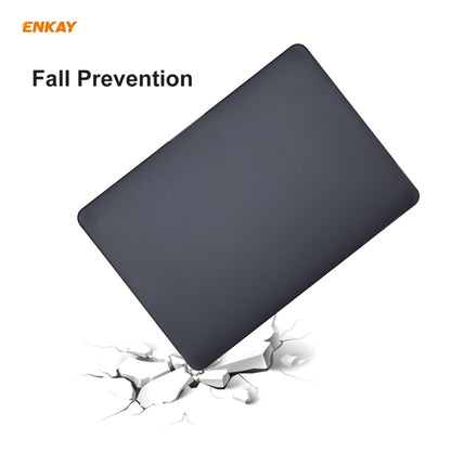 ENKAY 3 in 1 Matte Laptop Protective Case + EU Version TPU Keyboard Film + Anti-dust Plugs Set for MacBook Pro 13.3 inch A2251 & A2289 & A2338 (with Touch Bar)(Grey) - MacBook Pro Cases by ENKAY | Online Shopping UK | buy2fix