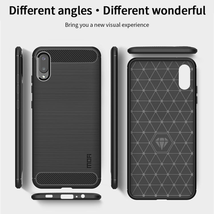 For Samsung Galaxy A02 / M02 MOFI Gentleness Series Brushed Texture Carbon Fiber Soft TPU Case(Grey) - Galaxy Phone Cases by MOFI | Online Shopping UK | buy2fix