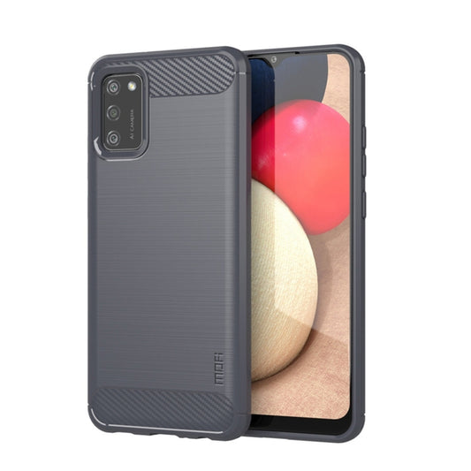 For Samsung Galaxy A02s/M02s/F02s(US Version) MOFI Gentleness Series Brushed Texture Carbon Fiber Soft TPU Case(Grey) - Galaxy Phone Cases by MOFI | Online Shopping UK | buy2fix