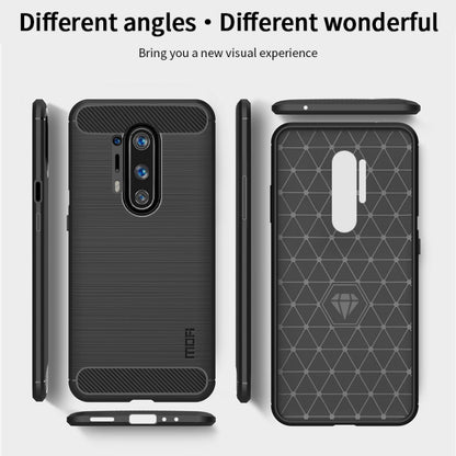 For OnePlus 8 Pro MOFI Gentleness Series Brushed Texture Carbon Fiber Soft TPU Case(Red) - OnePlus Cases by MOFI | Online Shopping UK | buy2fix