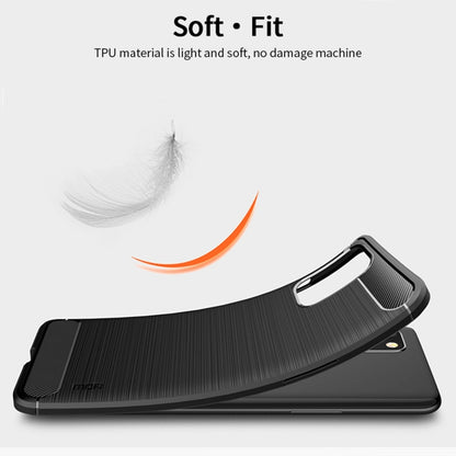 For OnePlus 8T MOFI Gentleness Series Brushed Texture Carbon Fiber Soft TPU Case(Black) - OnePlus Cases by MOFI | Online Shopping UK | buy2fix