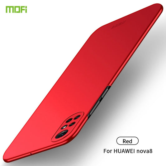 For Huawei Nova 8 MOFI Frosted PC Ultra-thin Hard Case(Red) - Huawei Cases by MOFI | Online Shopping UK | buy2fix