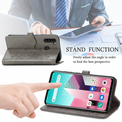 For Blackview A80 Pro Mandala Flower Embossed Horizontal Flip Leather Case with Holder & Three Card Slots & Wallet & Lanyard(Grey) - More Brand by buy2fix | Online Shopping UK | buy2fix