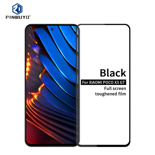 For Xiaomi Poco X3 GT PINWUYO 9H 2.5D Full Screen Tempered Glass Film(Black) -  by PINWUYO | Online Shopping UK | buy2fix