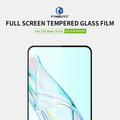 For ZTE Axon30 5G PINWUYO 9H 2.5D Full Screen Tempered Glass Film(Black) - ZTE Tempered Glass by PINWUYO | Online Shopping UK | buy2fix