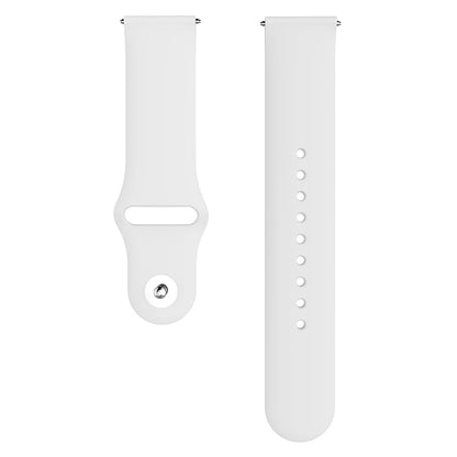 Monochrome Silicone Watch Band for Samsung Galaxy Watch Active 2 22mm(white) - Watch Bands by buy2fix | Online Shopping UK | buy2fix