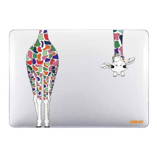 ENKAY Hat-Prince Forest Series Pattern Laotop Protective Crystal Case for MacBook Pro 15.4 inch A1707 / A1990(Giraffe Pattern) - MacBook Pro Cases by ENKAY | Online Shopping UK | buy2fix