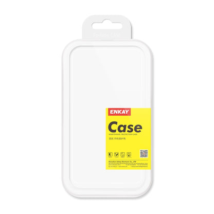 For iPhone 13 ENKAY Frameless Hollow Shockproof PC Case(White) - iPhone 13 Cases by ENKAY | Online Shopping UK | buy2fix