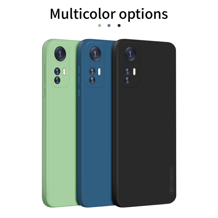 For Xiaomi 12 PINWUYO Liquid Silicone TPU Phone Case(Blue) - Xiaomi Cases by PINWUYO | Online Shopping UK | buy2fix