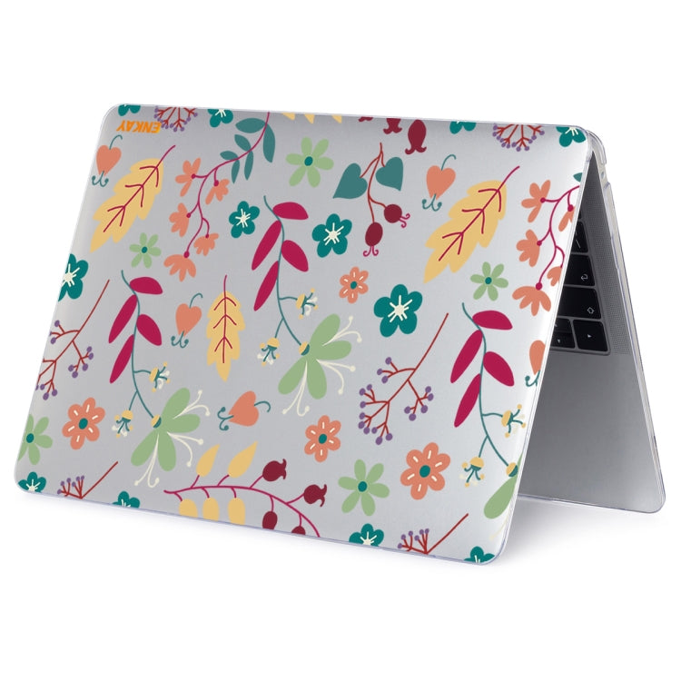 ENKAY Flower Series Pattern Laotop Protective Crystal Case For MacBook Pro 15.4 inch A1707 / A1990(Spring) - MacBook Pro Cases by ENKAY | Online Shopping UK | buy2fix