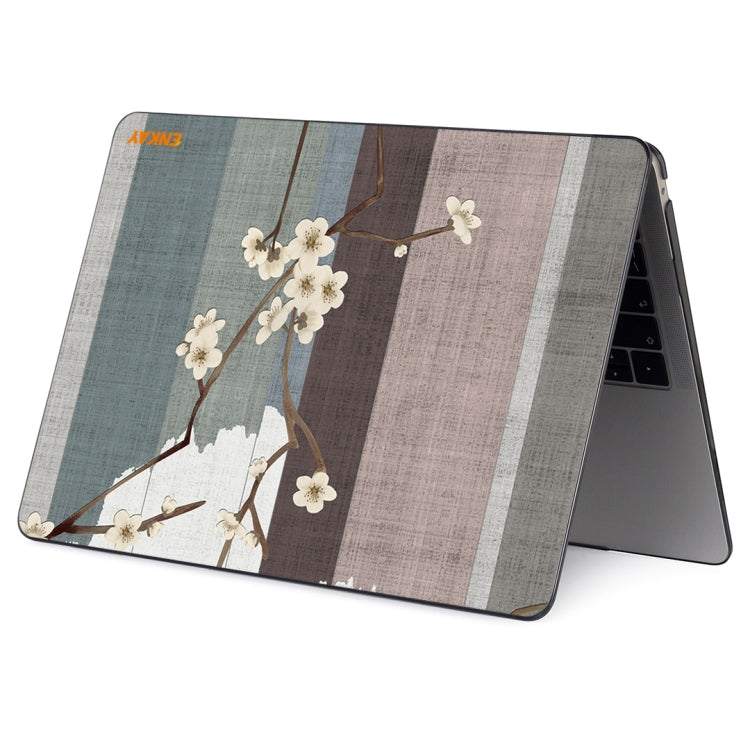 ENKAY Vintage Pattern Series Laotop Protective Crystal Case For MacBook Air 13.3 inch A1932 / A2179 / A2337(Plum Blossom) - MacBook Air Cases by ENKAY | Online Shopping UK | buy2fix