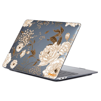 ENKAY Vintage Pattern Series Laotop Protective Crystal Case For MacBook Pro 13.3 inch A2251 / A2289 / A2338 2020(Golden Peony) - MacBook Pro Cases by ENKAY | Online Shopping UK | buy2fix