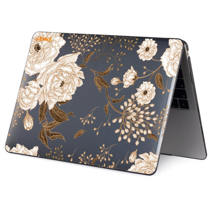 ENKAY Vintage Pattern Series Laotop Protective Crystal Case For MacBook Pro 13.3 inch A2251 / A2289 / A2338 2020(Golden Peony) - MacBook Pro Cases by ENKAY | Online Shopping UK | buy2fix