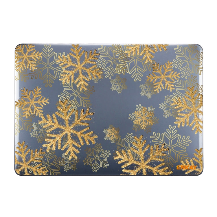 ENKAY Vintage Pattern Series Laotop Protective Crystal Case For MacBook Pro 16.2 inch A2485 2021/A2880 2023(Golden Snowflake) - MacBook Pro Cases by ENKAY | Online Shopping UK | buy2fix