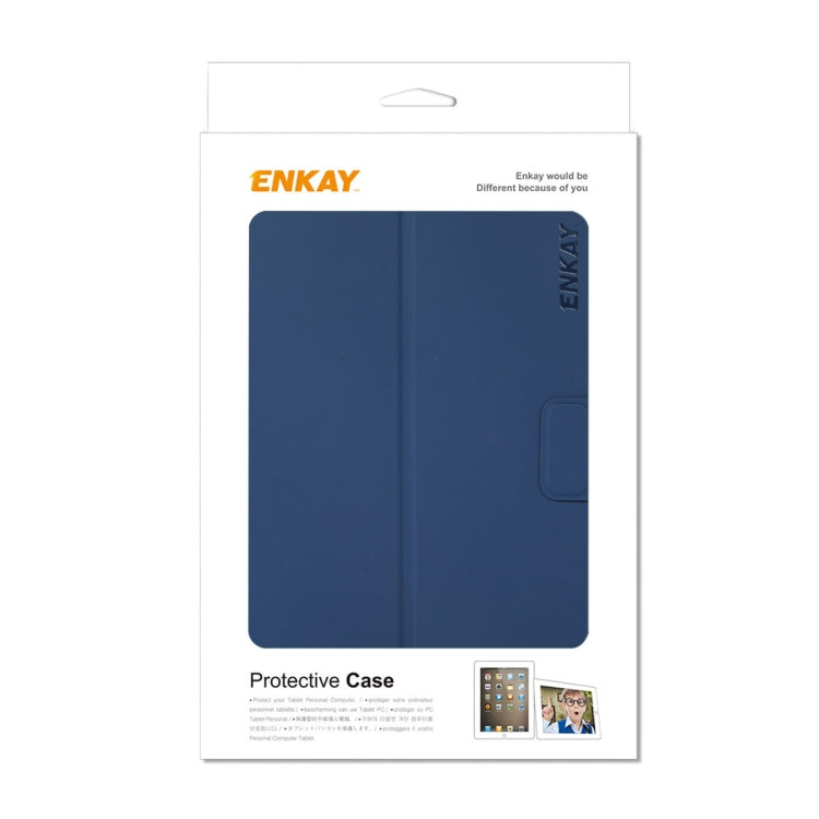 For iPad mini 2024 / mini 6 ENKAY Leather Stand Smart Tablet Case(Dark Blue) - iPad mini 6 Cases by ENKAY | Online Shopping UK | buy2fix