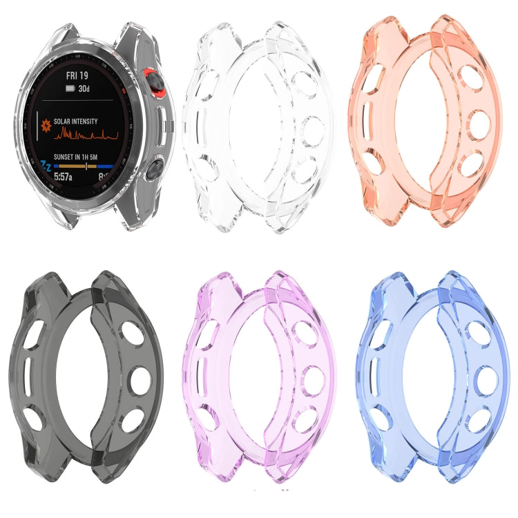 For Garmin Fenix 7s Shockproof TPU Soft Protective Case(Black) - Watch Cases by buy2fix | Online Shopping UK | buy2fix