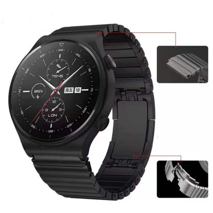 For Huawei GT 3 Pro 46mm One Bead Original Buckle Metal Watch Band(Black) - Watch Bands by buy2fix | Online Shopping UK | buy2fix