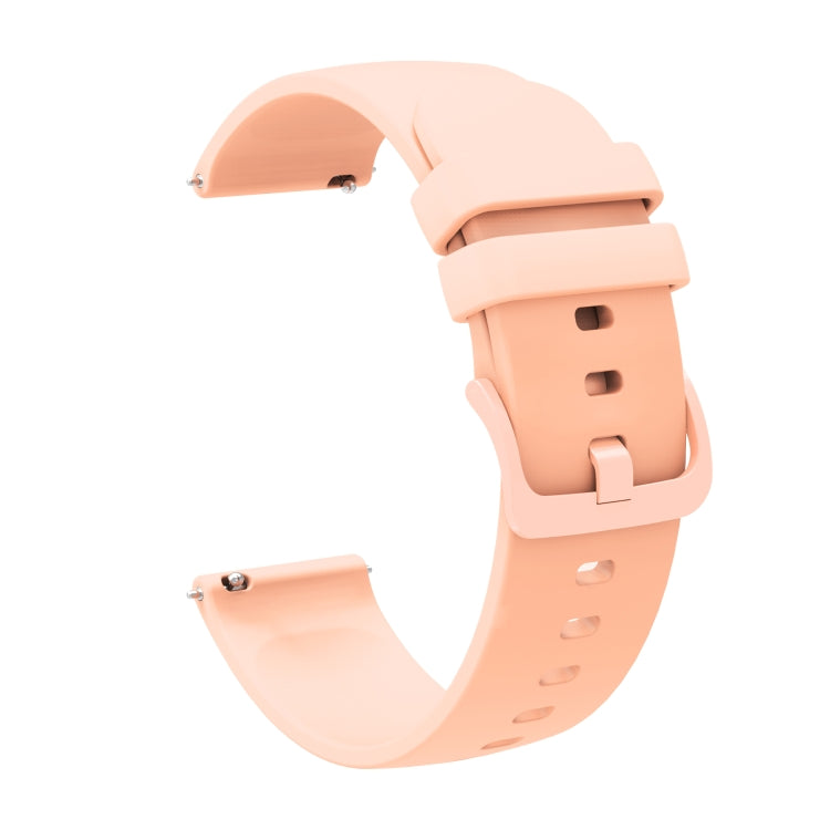 For Amazfit GTR 2e 22mm Solid Color Soft Silicone Watch Band(Pink) - Watch Bands by buy2fix | Online Shopping UK | buy2fix