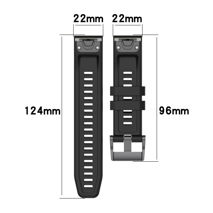 For Garmin Forerunner 935 22mm Two-Color Sports Silicone Watch Band(White+Black) - Watch Bands by buy2fix | Online Shopping UK | buy2fix