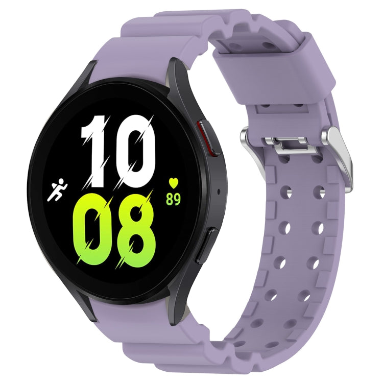 For Samsung Galaxy Watch5 44mm Armor Silicone Watch Band + Protective Case(Purple) - Watch Bands by buy2fix | Online Shopping UK | buy2fix