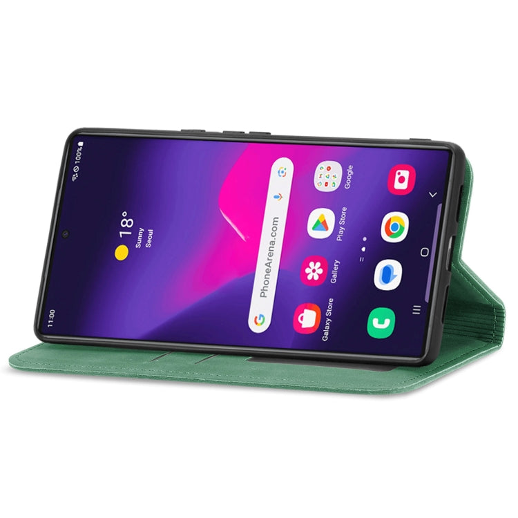 For Samsung Galaxy S25 Ultra 5G Retro Skin Feel Magnetic Leather Phone Case(Green) - Galaxy S25 Ultra 5G Cases by buy2fix | Online Shopping UK | buy2fix