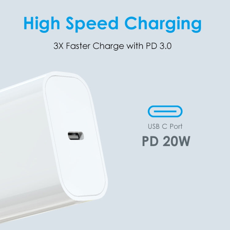 NORTHJO NOPD2001 PD 20W USB-C / Type-C Single Port Fast Charger, Plug Type:UK Plug(White) - USB Charger by NORTHJO | Online Shopping UK | buy2fix