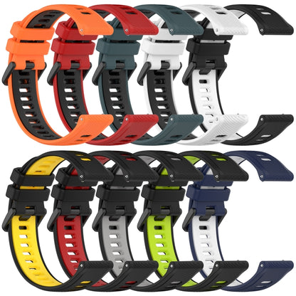 For Huawei Watch Buds 22mm Sports Two-Color Silicone Watch Band(Black+White) - Watch Bands by buy2fix | Online Shopping UK | buy2fix