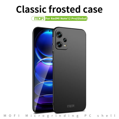 For Redmi Note 12 Pro 5G Global MOFI Micro-Frosted PC Ultra-thin Hard Phone Case(Black) - Note 12 Pro Cases by MOFI | Online Shopping UK | buy2fix