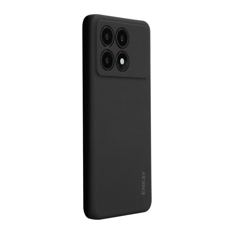 For Xiaomi Poco F6 Pro / Redmi K70 ENKAY Hat-Prince Liquid Silicone Shockproof Soft Phone Case(Black) - K70 Cases by ENKAY | Online Shopping UK | buy2fix