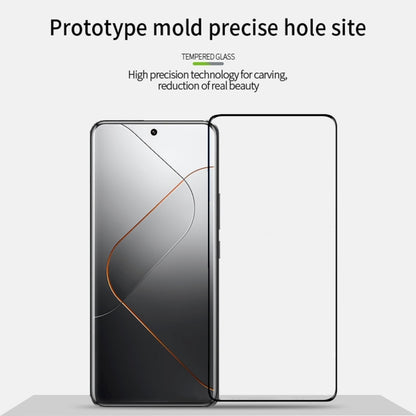 For Xiaomi 14 Pro PINWUYO 9H 3D Hot Bending Tempered Glass Film(Black) - 14 Pro Tempered Glass by PINWUYO | Online Shopping UK | buy2fix