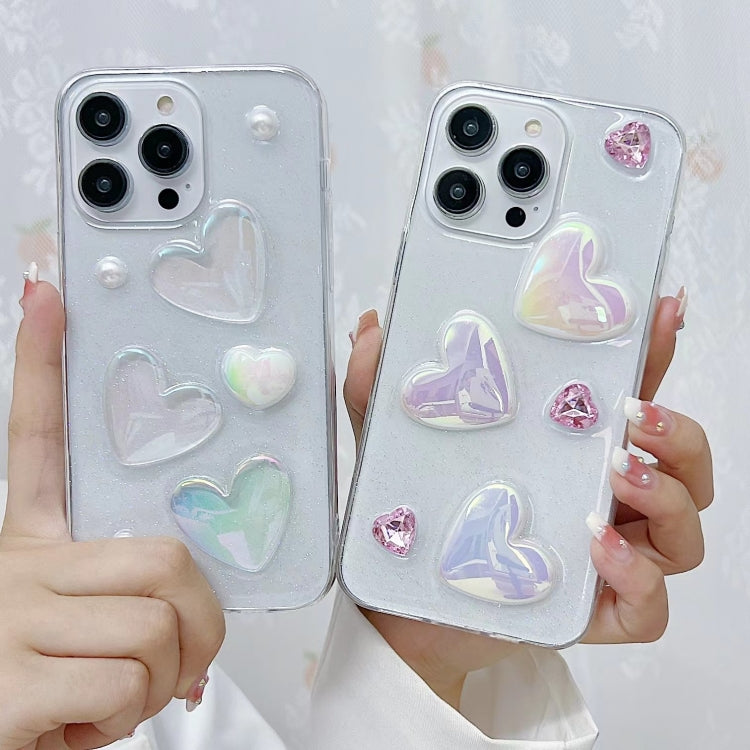 For iPhone 16 Pro Love Epoxy TPU Phone Case(Transparent) - iPhone 16 Pro Cases by buy2fix | Online Shopping UK | buy2fix