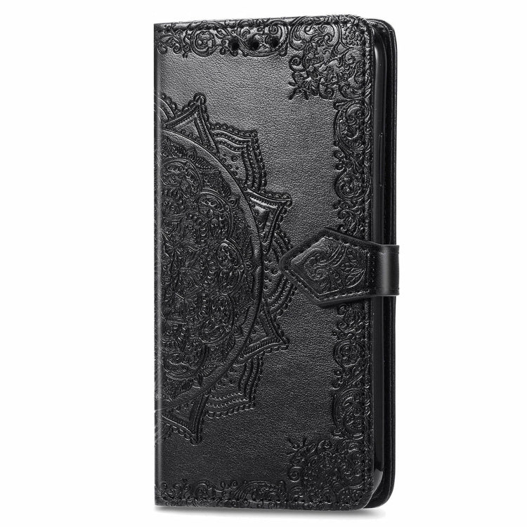 For Samsung Galaxy M15 Mandala Flower Embossed Leather Phone Case(Black) - Galaxy Phone Cases by buy2fix | Online Shopping UK | buy2fix