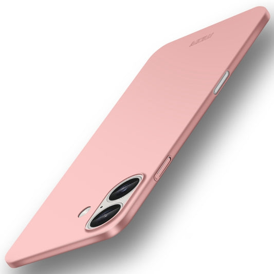 For iPhone 16 Plus MOFI Frosted PC Ultra-thin Hard Phone Case(Rose Gold) - iPhone 16 Plus Cases by MOFI | Online Shopping UK | buy2fix