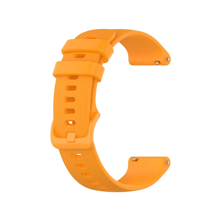 For Samsung Galaxy Watch 6 Classic 47mm 20mm Checkered Silicone Watch Band(Yellow) - Watch Bands by buy2fix | Online Shopping UK | buy2fix