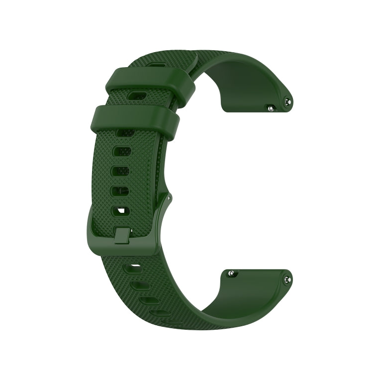 For Samsung Galaxy watch 5 Golf Edition 20mm Checkered Silicone Watch Band(Army Green) - Watch Bands by buy2fix | Online Shopping UK | buy2fix
