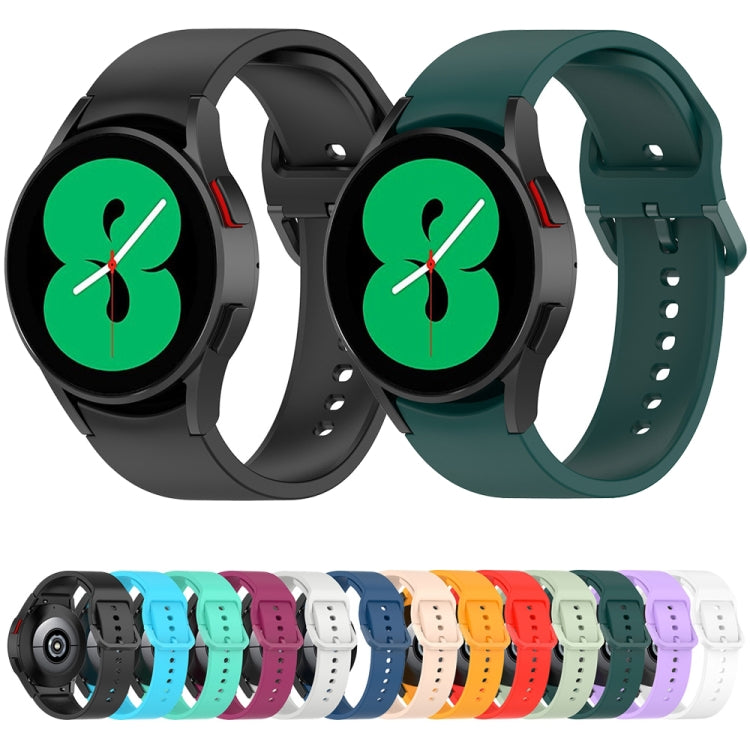 For Samsung Galaxy Watch6 / 6 Classic JUNSUNMAY Solid Color Silicone Adjustable Watch Band(Light Green) - Watch Bands by JUNSUNMAY | Online Shopping UK | buy2fix