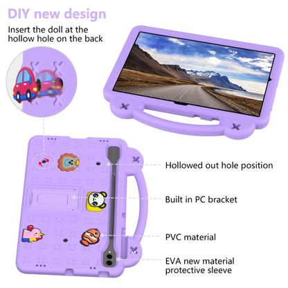 For Samsung Galaxy Tab S10+12.4 X820 Handle Kickstand Children EVA Shockproof Tablet Case(Light Purple) - Tab S10+ Cases by buy2fix | Online Shopping UK | buy2fix