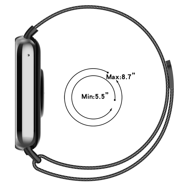 For Xiaomi Mi Band 8 Pro Milan Magnetic Steel Mesh Watch Band(Silver) - Watch Bands by buy2fix | Online Shopping UK | buy2fix
