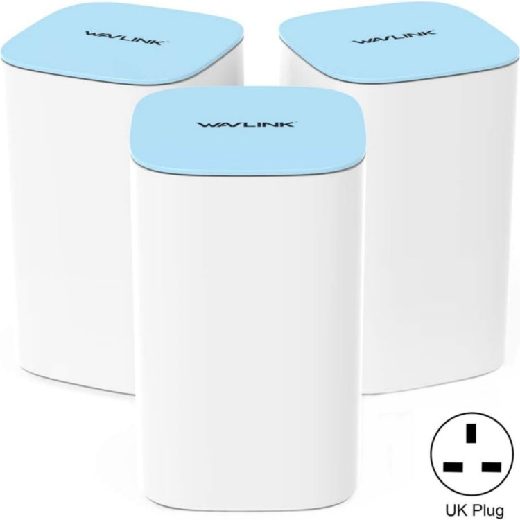 WAVLINK WN551K3 3pcs AC3000 WiFi Wireless Repeater Built-in Antenna Tri-Band Mesh Wireless Router, Plug:UK Plug - Wireless Routers by WAVLINK | Online Shopping UK | buy2fix